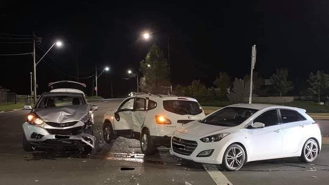 A crash pictured at the intersection at Old Pitt Town Road intersection. Picture: Supplied