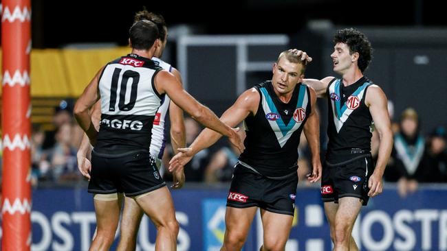 Ollie Wines was one of the Power’s best on Friday night at Alberton. Picture: Mark Brake/Getty Images.