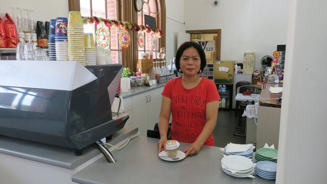 Business owner Marie San Gabriel has grave concerns for her cafe in the Gawler Railway Station once trains cease from Boxing Day. Picture: Supplied