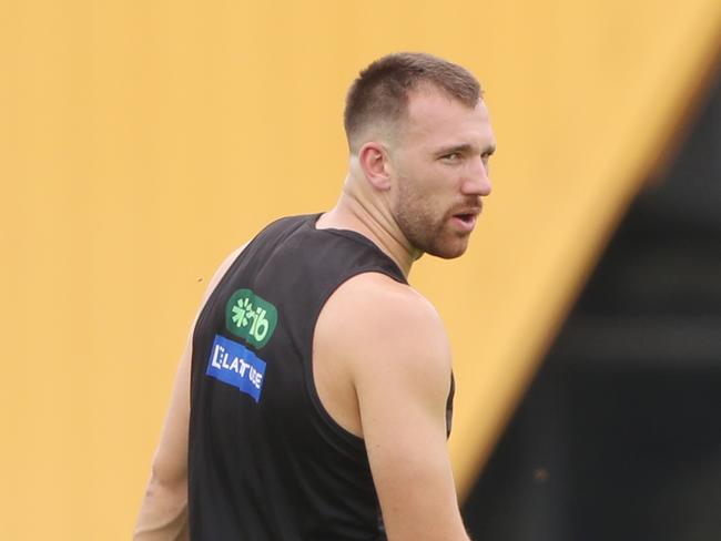 Richmond football club. Noah Balta on the field. Thursday, January 9. 2025. Picture: David Crosling