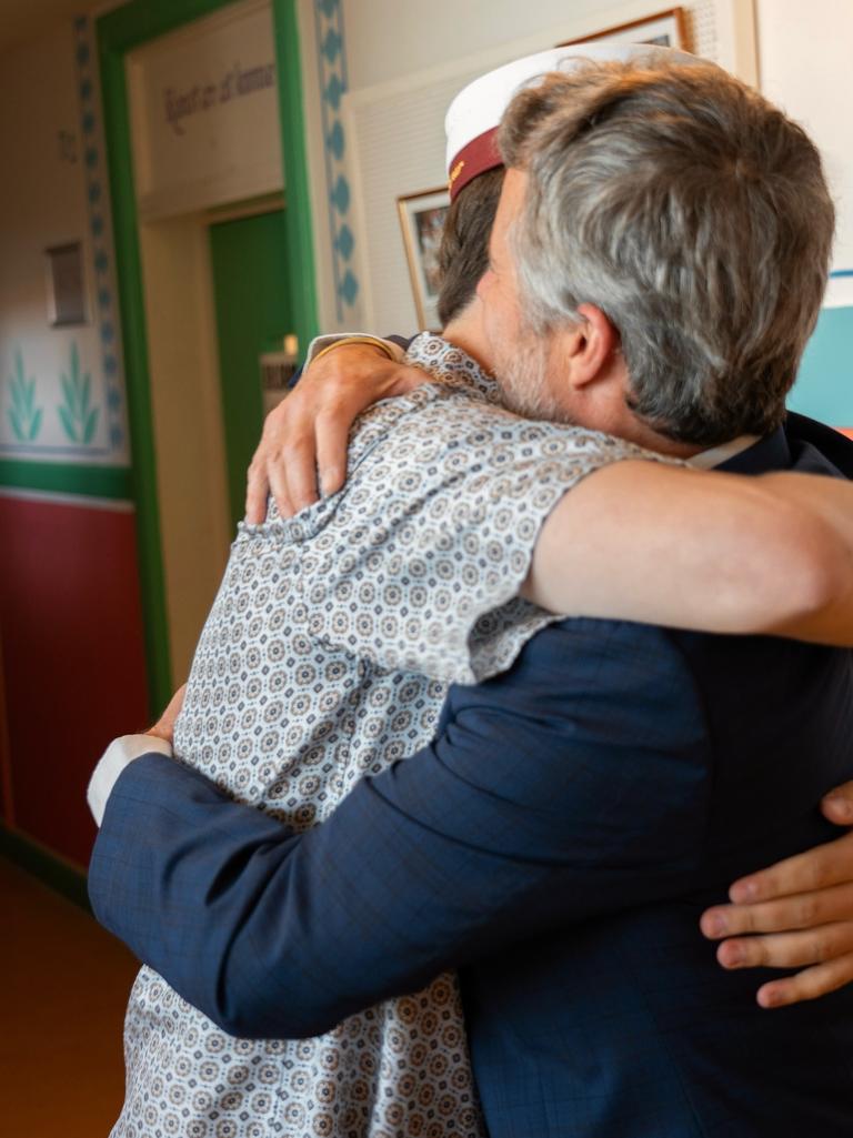 The royals shared a touching image of Prince Christian hugging his father. Picture: Instagram