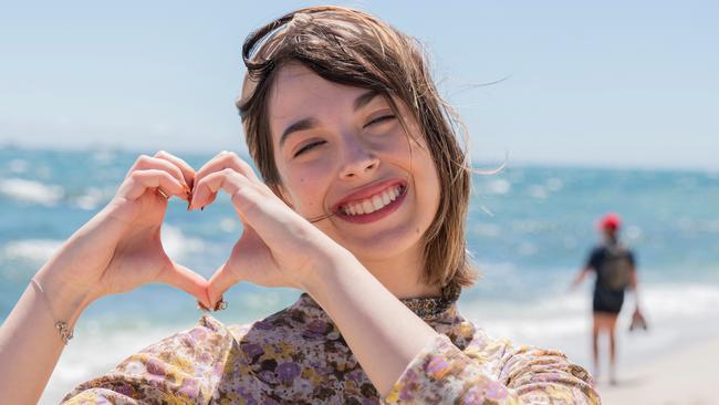 Heart transplant patient Alexandra Moroianu, 24, is loving her new lease on life. Picture: Tony McDonough