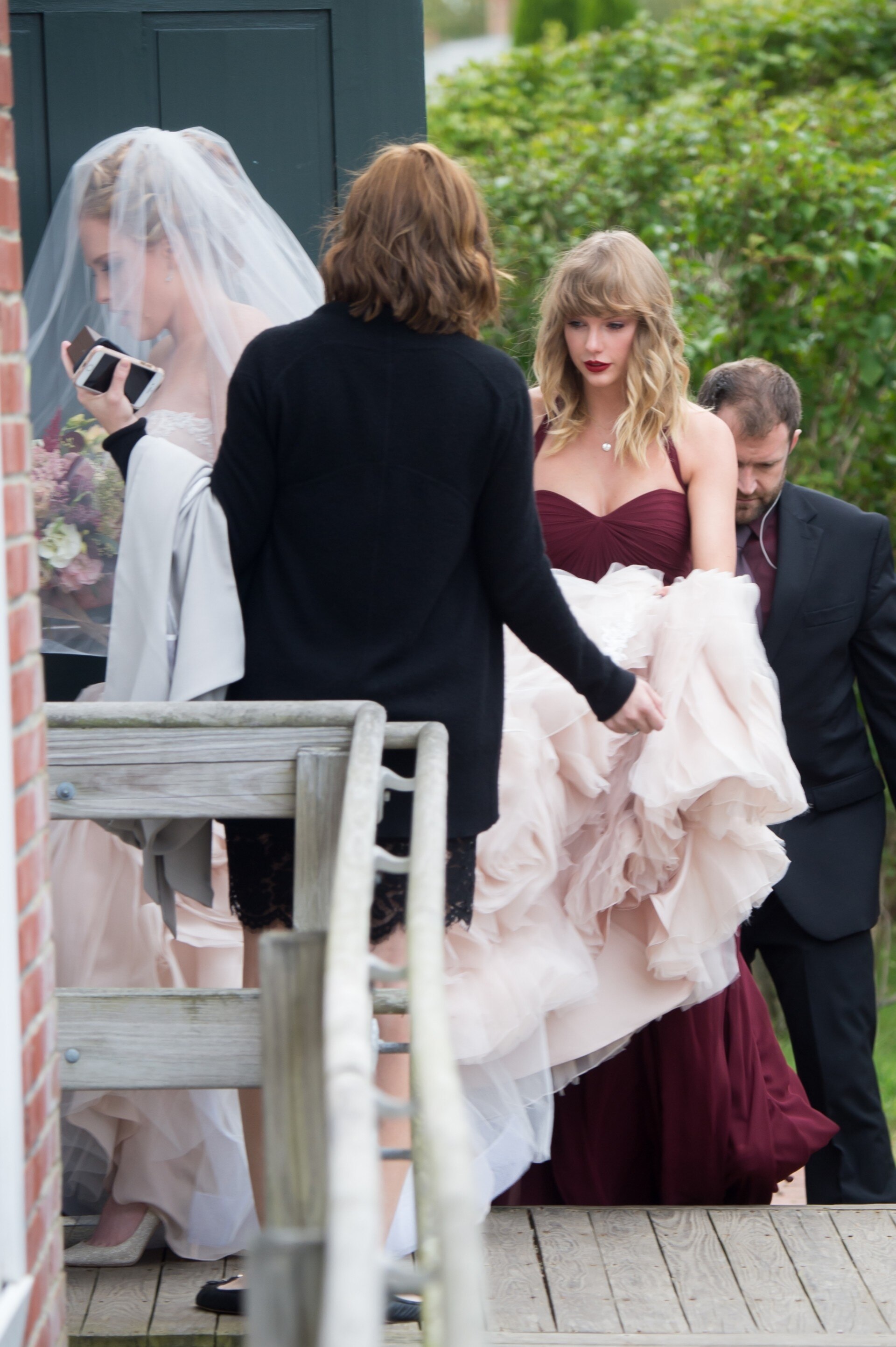 <p><em>Image credit: Splash News</em></p><h2>Taylor Swift</h2><p>Swift stepped <a href="http://www.vogue.com.au/brides/news/taylor+swift+is+a+bridesmaid+again+photos,44028" target="_blank" rel="noopener">into duty again in September 2017</a> alongside her high school best friend Abigail Anderson, in her vineyard wedding. </p><p><em><a href="https://www.newsletters.news.com.au/vogue">Sign up to the Vogue newsletter</a></em></p>