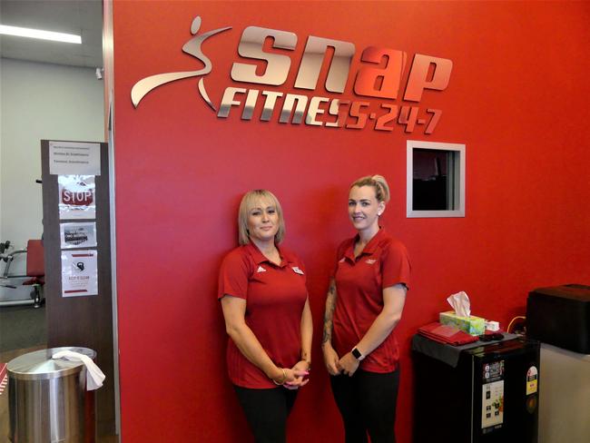 Andrea Keeves and Bianca Bauer from Snap Fitness Kingaroy. Photo/Holly Cormack.