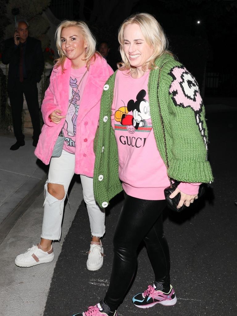 Rebel Wilson and fiancee Ramona Agruma. Picture: BACKGRID Australia