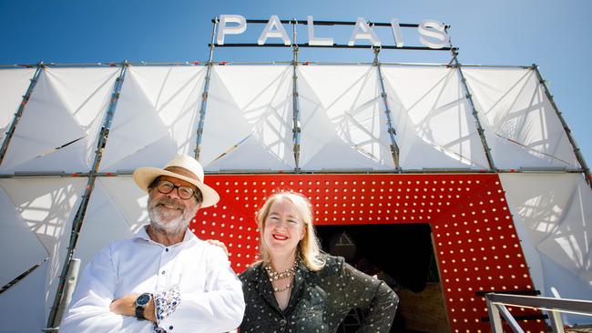Adelaide Festival directors Neil Armfield and Rachel Healy at the Riverbank Palais, a highlight of the 2017 Festival of Arts.