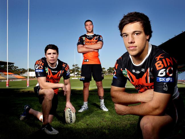 Mitchell Moses , Curtis Sironen and Luke Brooks the West Tigers Young Guns at Concrod Oval , Concord