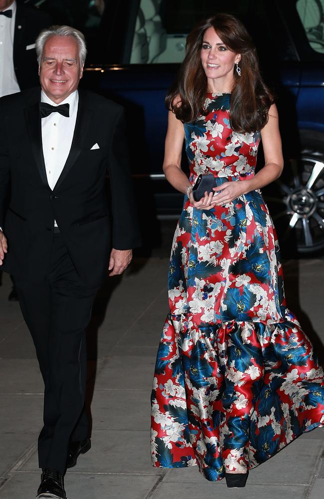 Kate Middleton Black Floral Dress