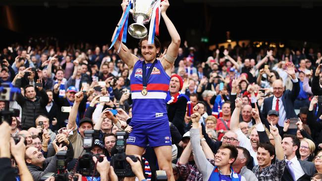 Marcus Bontempelli was only 20 when Western Bulldogs won their drought-breaking flag. Picture: Ryan Pierse/AFL Media/Getty Images.