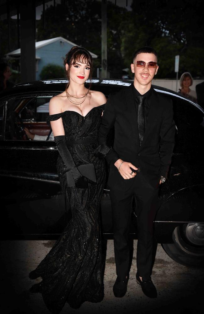 Zoe and Joe at Caloundra State High School formal. Picture: Patrick Woods.