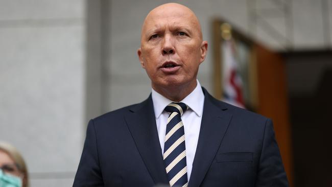 Peter Dutton caught Covid during the early stages of the pandemic. Picture: NCA NewsWire / Gary Ramage