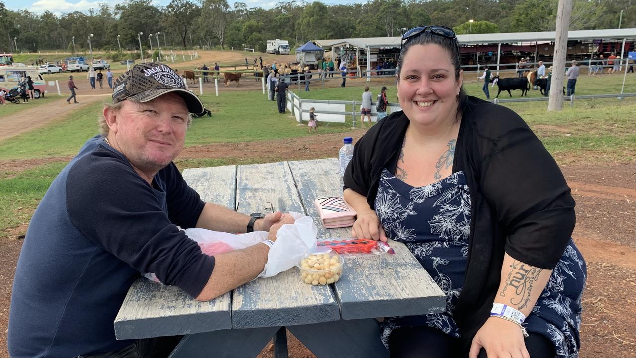 (L) Kim Crillesen and Samantha Brodie from Gladstone enjoy a day out at the Fraser Coast Ag Show. Photo: Stuart Fast