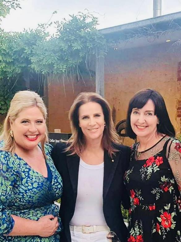 Child Protection Minister Katrine Hildyard, actress Rachel Griffiths and Deputy Premier Susan Close. Picture: Supplied