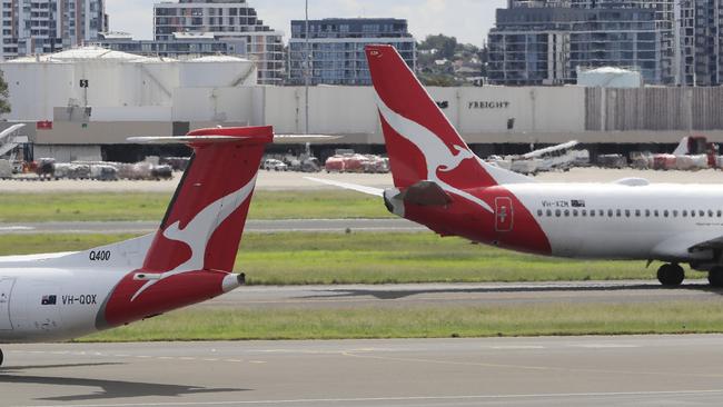 Qantas aircraft at Sydney Airport in March 2020. More than 20-months later the airline is preparing to return to its full capacity. Picture: Mark Evans/Getty Images