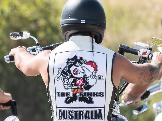 Wodonga Vic, AUSTRALIA - Herald Sun - 28th Jan, 2022.Fink bikies spending the night in Wodonga at the Blazing Stump Hotel.BYLINE -  Simon Dallinger.