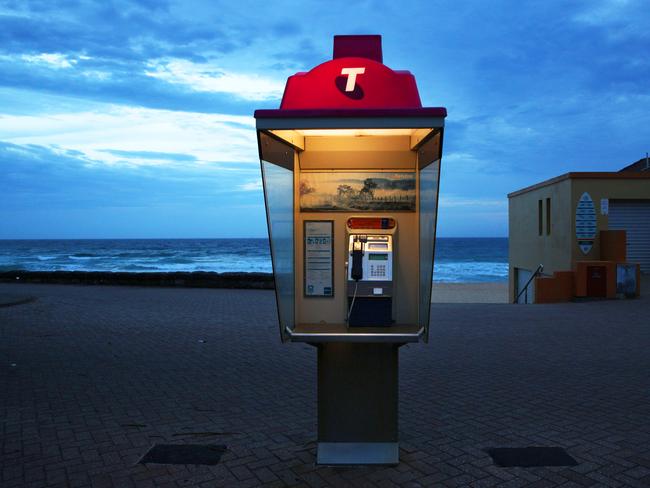 A Telstra phone box on the corso at Manly Beach. Sydney Australia. Monday 22nd December 2014 (Photo: Steve Christo). (Photo by Steve  Christo/Corbis via Getty Images)