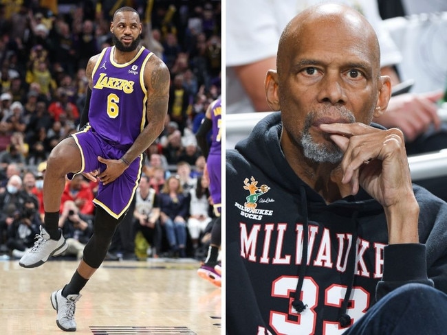 Former NBA player Kareem Abdul-Jabbar criticised LeBron James’ antics that landed him a $15,000 fine. Picture: Getty