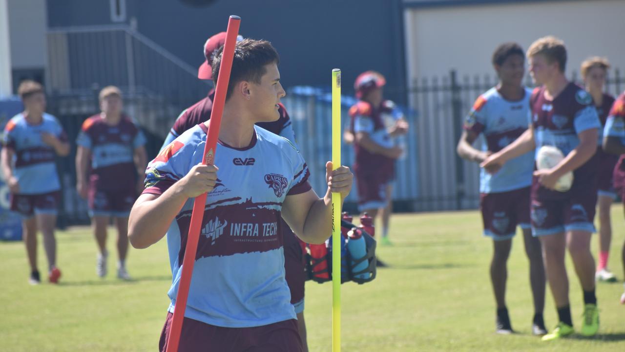 CQ Capras under-17 boys squad pre-season training session at The Cathedral College, Rockhampton, on January 11, 2025.