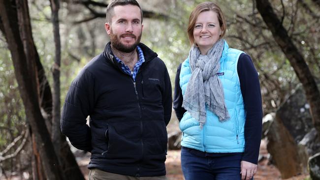 Daniel and Simone Hackett who are the proponents of a luxury camp on Halls Island in the Walls of Jerusalem. PICTURE CHRIS KIDD