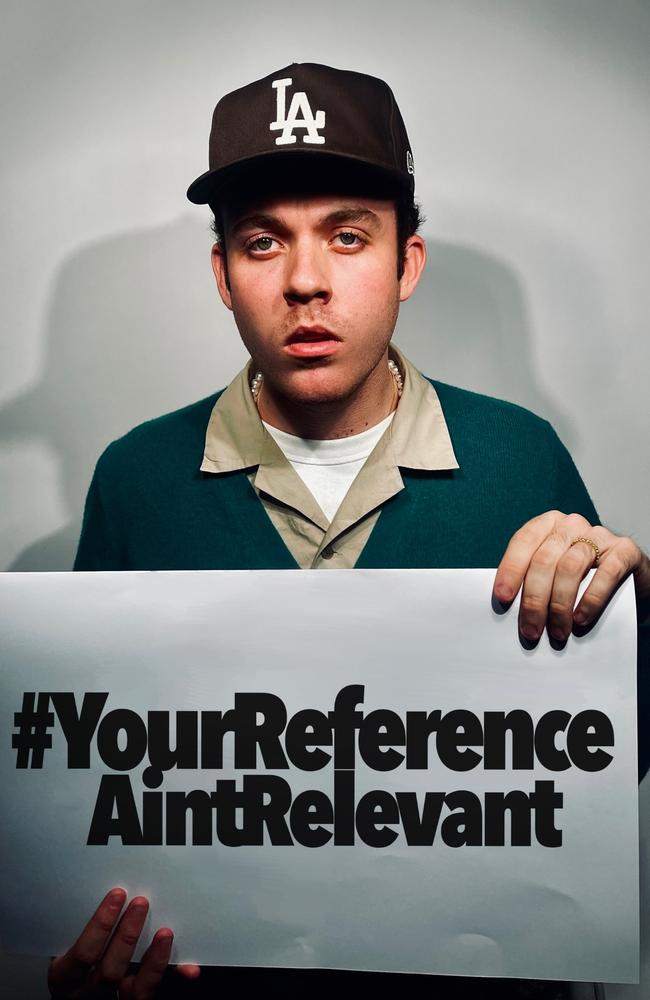 Harrison and fellow advocate and child sexual abuse survivor Jarad Grice have launched Your Reference Ain't Relevant. Picture: Supplied