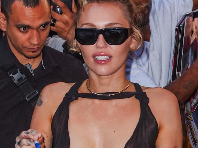 Miley wears totally see-through dress in NY