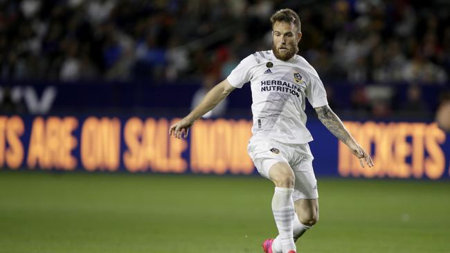 LA Galaxy player Aleksandar Katai was sacked after his wife’s insensitive Instagram comment. Picture: Alex Gallardo/AP