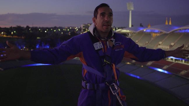 Crows star Eddie Betts after an Adelaide Oval roof climb.