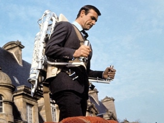 No one cares that the silly gadgets — such as this rocket pack from Thunderball — have been killed off by the franchise.