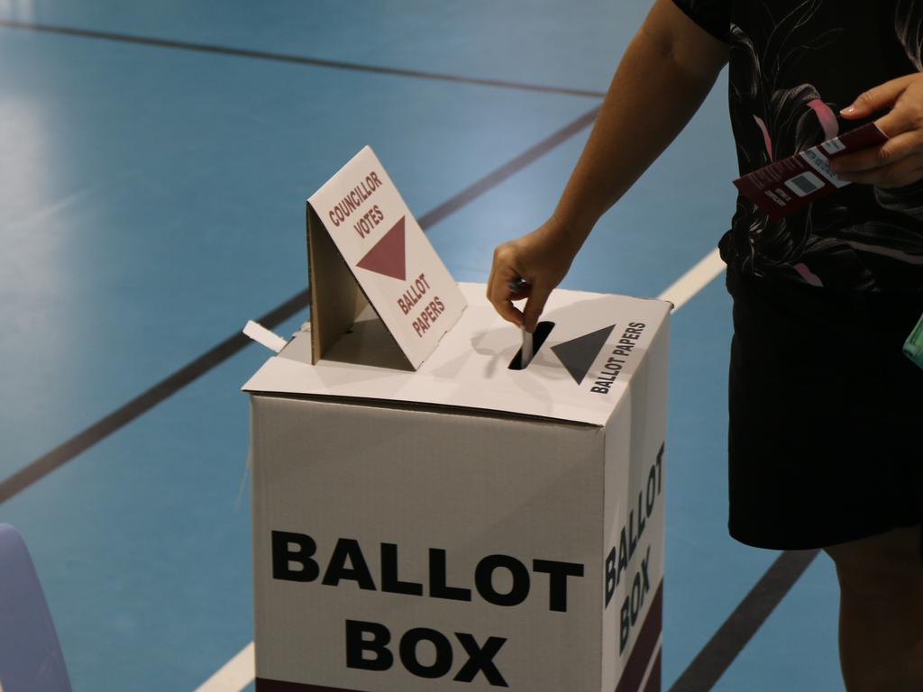 For the first time, in 2022 Australians can bring their own pen or pencil to the polls. Picture: Dominic Elsome