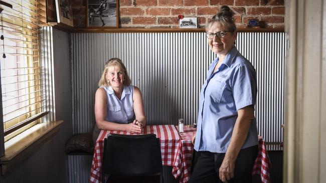 Local hub: Mary Ann Morgan and Julie Price inside the Colbinabbin Hotel. Pictures: Dannika Bonser