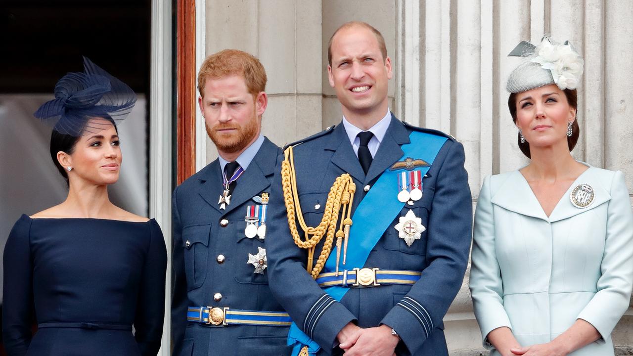 The Sussexes join Prince William and Princess Catherine at Buckingham Palace. Picture: Getty