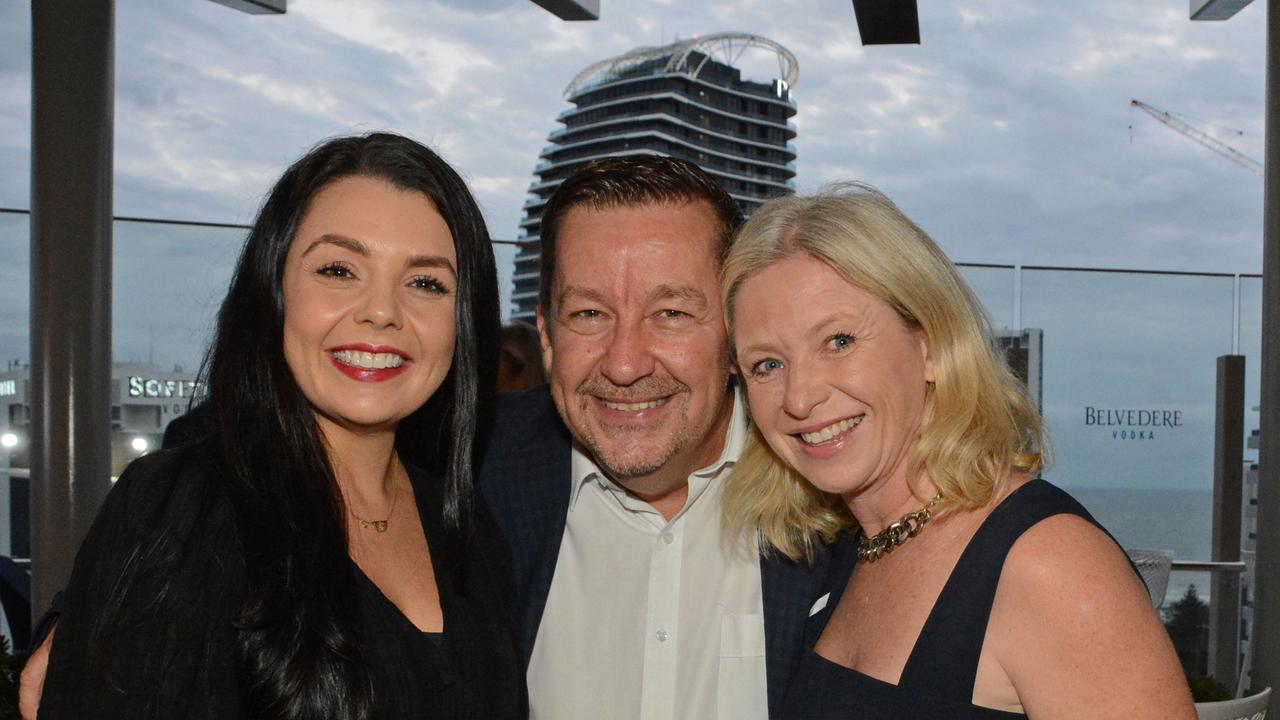 Ashleigh Wedd, Jason Lucas and Justine Murphy at GC Suns 2022 season launch at Nineteen at The Star Gold Coast. Pic: (c) Regina King