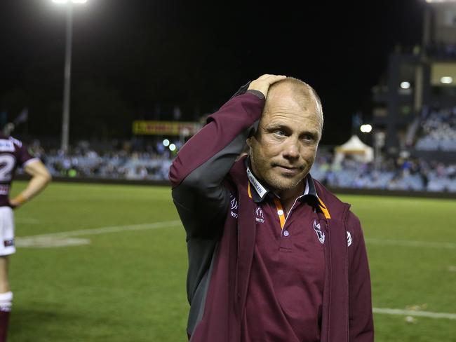 Geoff Toovey, coach of the Eagles after the round 26 NRL match between the Cronulla-Sutherland Sharks and the Manly Warringah Sea Eagles, at Remondis Stadium, Woollooware, Sunday, September 6th, 2015. (AAP Image/Craig Golding) NO ARCHIVING, EDITORIAL USE ONLY