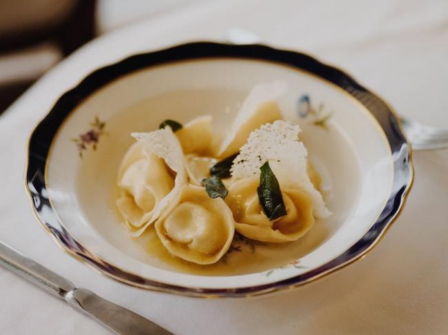 Spinach and ricotta cappellacci.