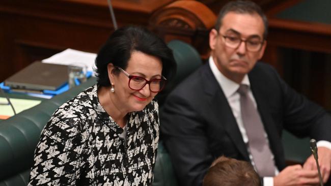 Mr Marshall with former deputy premier Vickie Chapman. Picture: Keryn Stevens