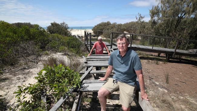 Couran Cove Island unit owner David Bowden and resident Mark Pitt. Picture Glenn Hampson