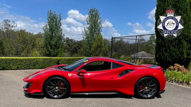 One of the Ferrari’s. Picture: Australian Federal Police