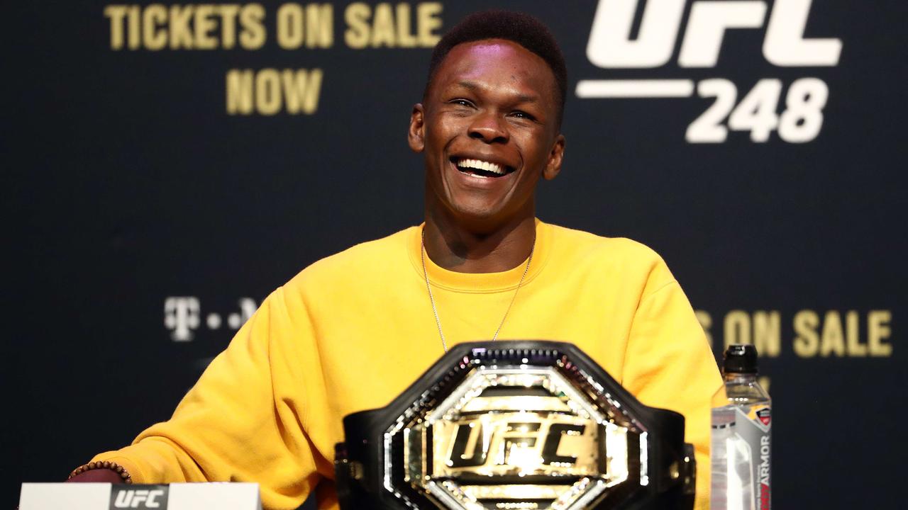 Israel Adesanya can talk. Picture: Ronald Martinez/Getty Images/AFP