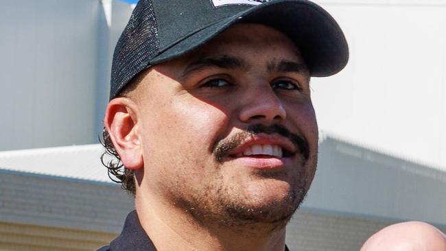 Daily Telegraph. 27, August, 2024.Latrell Mitchell leaves the South Sydney Rabbitohs HQ, at the Heffron Centre, Maroubra, today, after fronting the board over the white powder incidentPicture: Justin Lloyd.