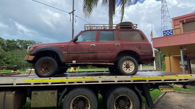 Two men have been charged and three vehicles seized after videos surfaced on social media of cars allegedly hooning on Groote Eylandt. Picture: PFES Media