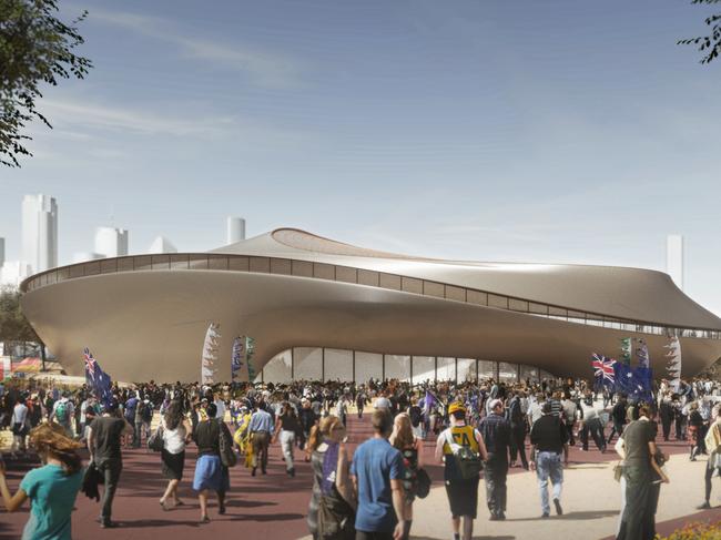 An artist’s impression of the Brisbane Aquatic Centre proposal