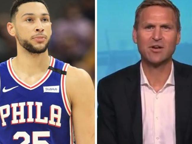 Ben Simmons and Kane Cornes. Credit: AFP, Twitter