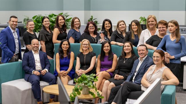 The Alman Partners True Wealth team in their newly renovated space at 8 Brisbane St, Mackay.