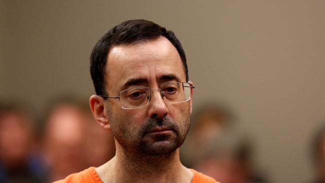 Larry Nassar appears in a Lansing, Michigan, court in 2017. Picture: AFP