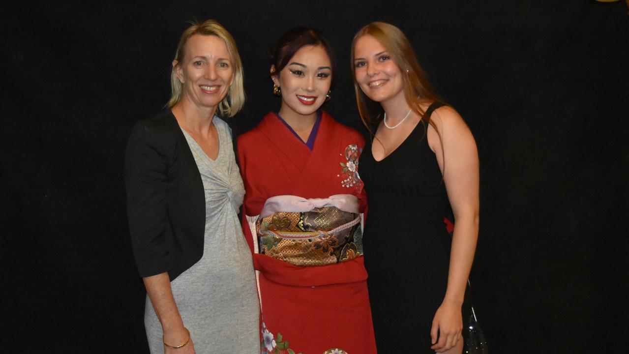 Miu Tazawa and her family at the 2022 Kawana Waters State College formal. Picture: Sam Turner