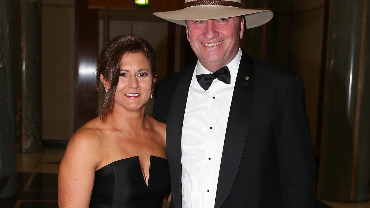 Barnaby Joyce and his wife Natalie arriving at the 2017 Midwinter Ball. Picture: Ray Strange