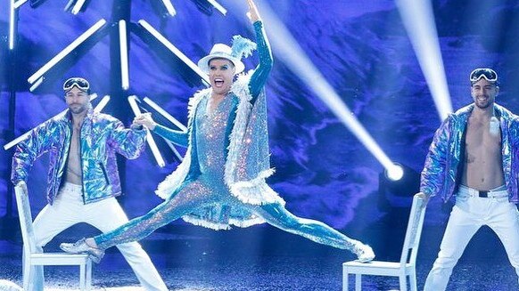 Splits personality: Hans in action on America’s Got Talent.