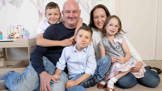 Kristian Kozul (Centre) is one of thousands of children who will now have access to revolutionary cancer treatment. Picture: Tony Gough