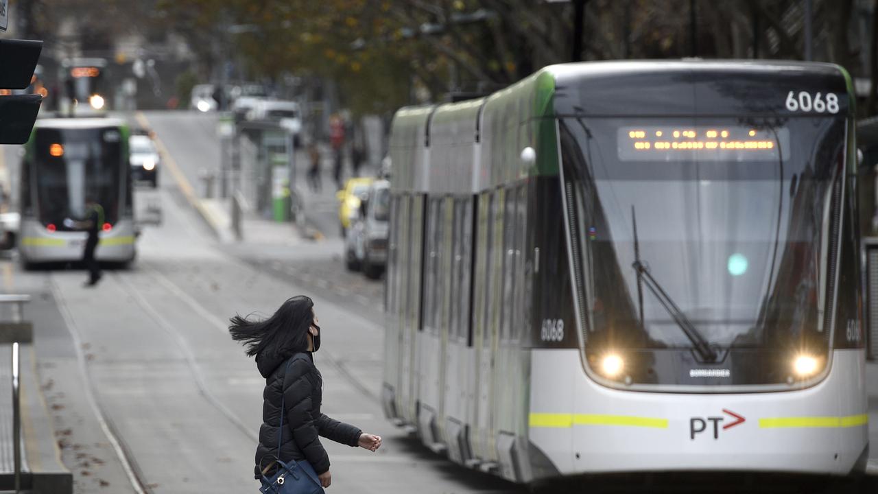 Several tram routes have been listed as exposure sites. Picture: NCA NewsWire / Andrew Henshaw