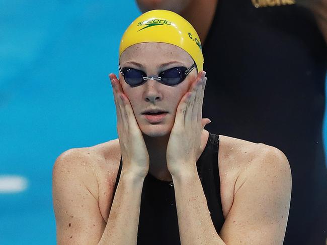 Australia's Cate Campbell in the women's 100m freestyle heat on day five of the swimming at the Rio 2016 Olympic Games. Picture. Phil Hillyard